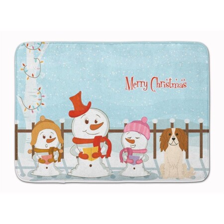 Carolines Treasures Merry Christmas Cavalier Spaniel Machine Washable Memory Foam Mat BB2389RUG